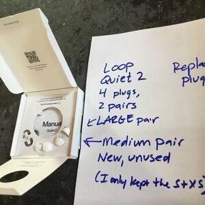 4 Loop Quiet 2 earplug tips LARGE 2 pairs of large tips NWT replacement bundle